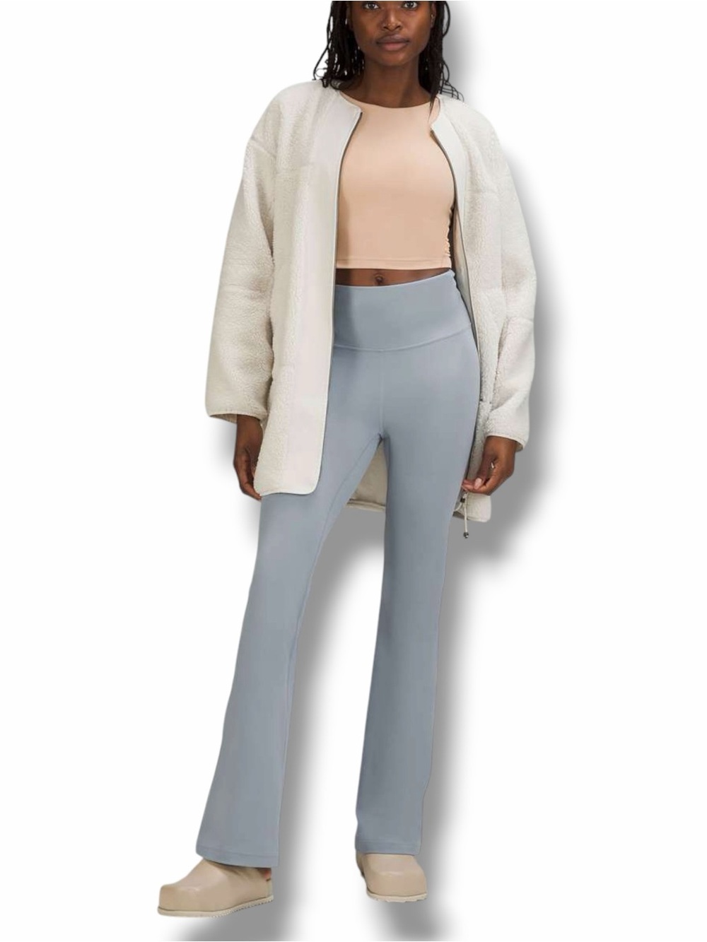 Lululemon Groove High-Rise Split-Hem Flared Pant Nulu Chambray